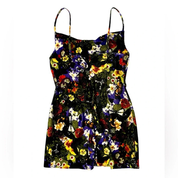 NWT Urban Outfitters Mallory Floral Velvet Cowl Neck Slip Dress - Picture 6 of 6
